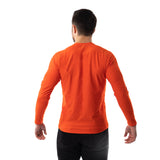 Orange Top Long Sleeve Crew Neck Men's