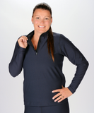 Top Long Sleeve Mock Neck W/Zipper