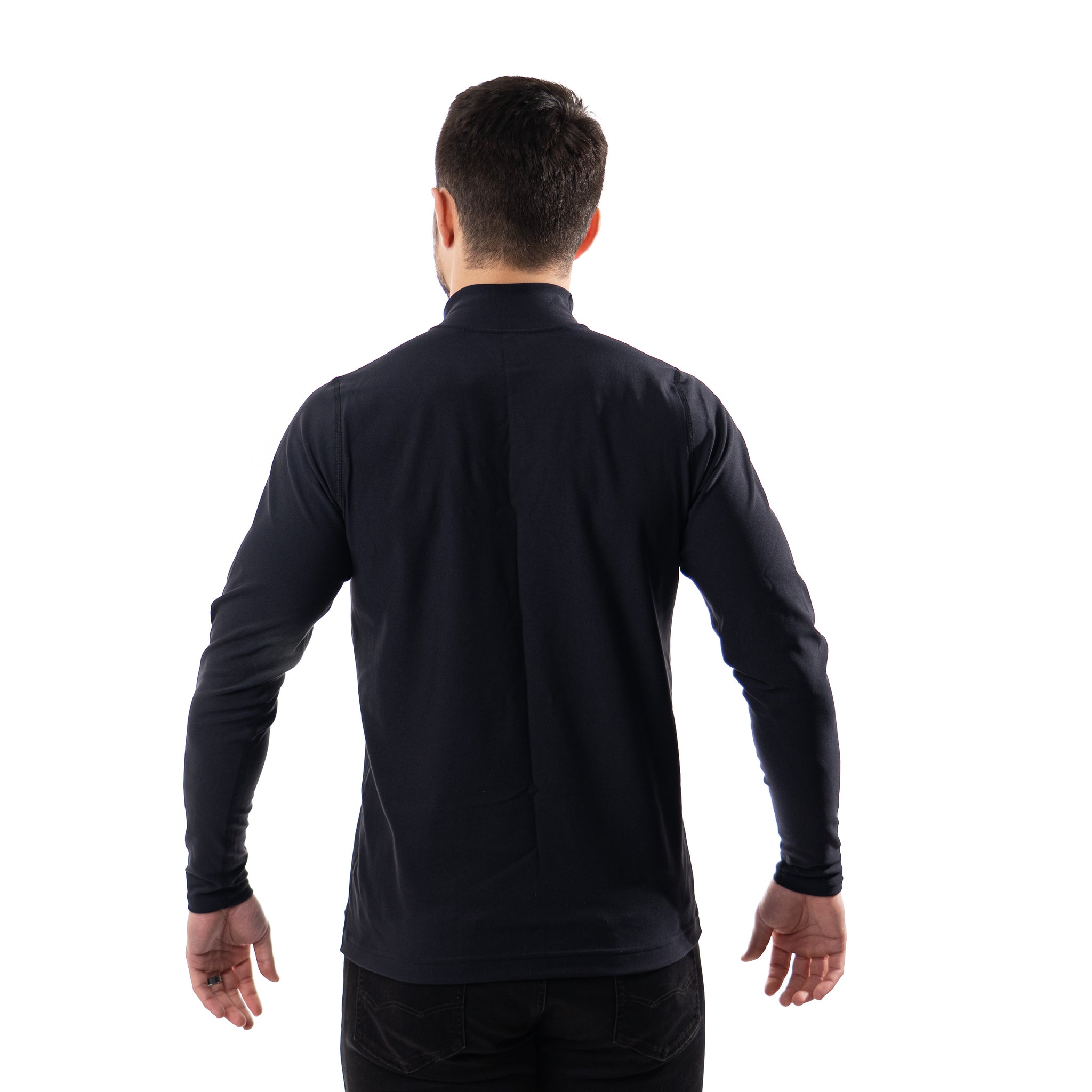 mock turtleneck dress shirts Kismet USA Alexa Mock Turtleneck Perforated Schooling Shirt (Black Air
