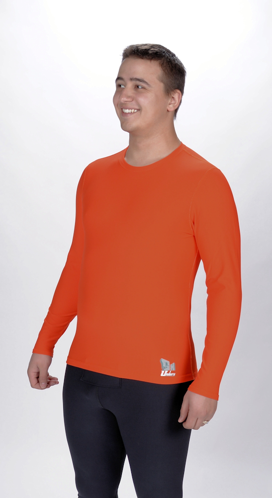 Orange Top Long Sleeve Crew Neck Mens – GHUnders